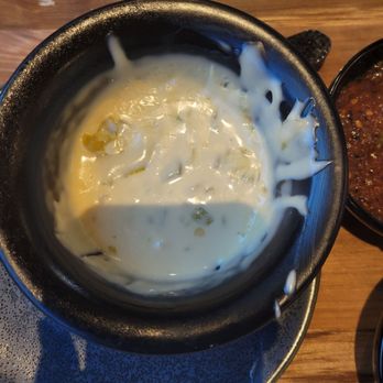 Uncle Julio's - Half eaten (sorry!!) Queso blanco. - Mexican Near Me - Frisco, Texas