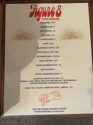 Menu photo 3 Figure 8 Coffee Purveyors Austin, TX Menu photo 3 Figure 8 Coffee Purveyors Austin, TX