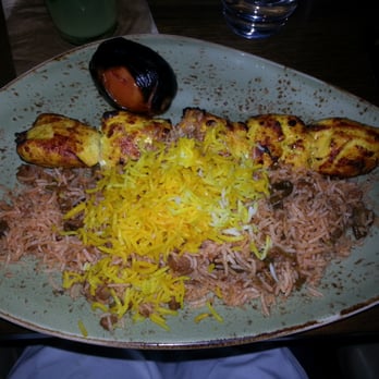 Rumi's Kitchen - Chicken Kabob Citrus & saffron brined chicken breast with Lubia Polo rice - Persian/Iranian Near Me - Atlanta, Georgia Rumi's Kitchen - Chicken Kabob Citrus & saffron brined chicken breast with Lubia Polo rice - Persian/Iranian Near Me - Atlanta, Georgia