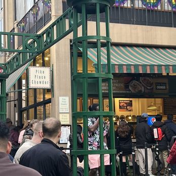 Pike Place Chowder - Outdoor area with line - Seafood Near Me - Seattle, Washington