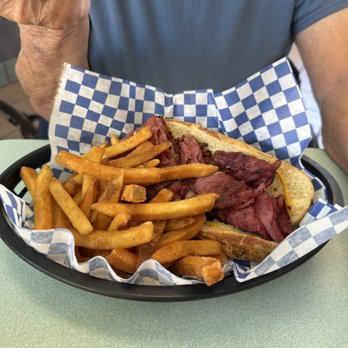 Grover Station Grill - Pastrami sandwich. Look at the thickness of the meat and the fries delighted my hubs - American Near Me - Grover Beach, California Grover Station Grill - Pastrami sandwich. Look at the thickness of the meat and the fries delighted my hubs - American Near Me - Grover Beach, California