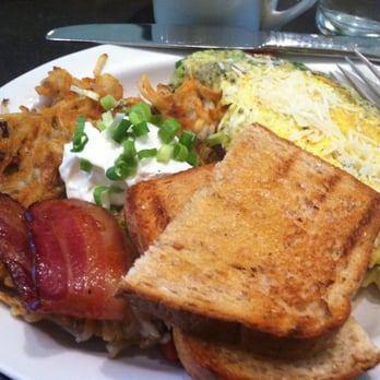 Grounds Restaurant - Herb Omelete with Gouda Cheese, Potato Pancake & Wheat Toast. - New American Near Me - Murphys, California Grounds Restaurant - Herb Omelete with Gouda Cheese, Potato Pancake & Wheat Toast. - New American Near Me - Murphys, California