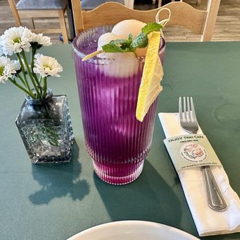 Enjoy Thai Cafe - Thai lemonade with mint & lychee. Very refreshing! - Thai Near Me - Henderson, Nevada