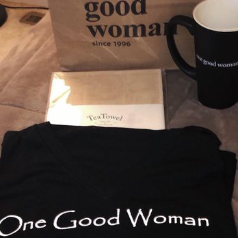 One Good Woman - One Good Woman shirt, Latte cup and dish towel - Coffee & Tea Near Me - Camp Hill, Pennsylvania One Good Woman - One Good Woman shirt, Latte cup and dish towel - Coffee & Tea Near Me - Camp Hill, Pennsylvania