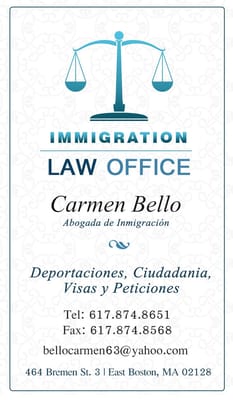 Immigration Law Office Of Carmen Bello