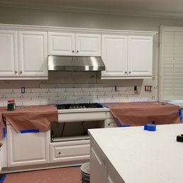 Backsplash in progress