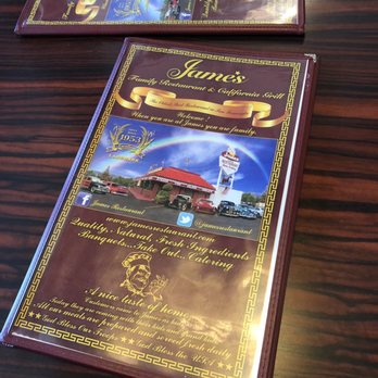 James Restaurant - Menu cover - Salad Near Me - San Fernando, California