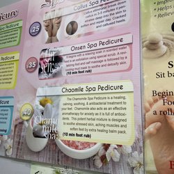 Carefoot Reflexology - A picture of some of the pedi options to choose from