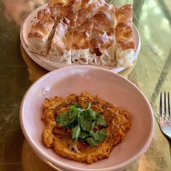 Squable - Focaccia with carrot spread - Modern European Near Me - Houston, Texas