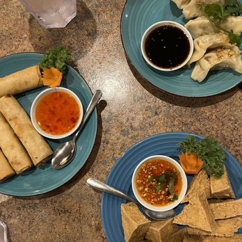Iyara Thai Cuisine - 4 Crispy Spring Rolls, Golden Fried Tofu, Gyoza - Thai Near Me - Houston, Texas Iyara Thai Cuisine - 4 Crispy Spring Rolls, Golden Fried Tofu, Gyoza - Thai Near Me - Houston, Texas