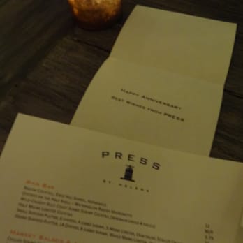 PRESS - nice note for our anniversary; but it was almost as if the server wasn't aware of our anniversary - Bars Near Me - St. Helena, California PRESS - nice note for our anniversary; but it was almost as if the server wasn't aware of our anniversary - Bars Near Me - St. Helena, California