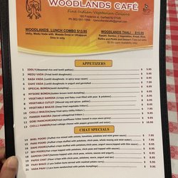 Woodlands Cafe - Menu