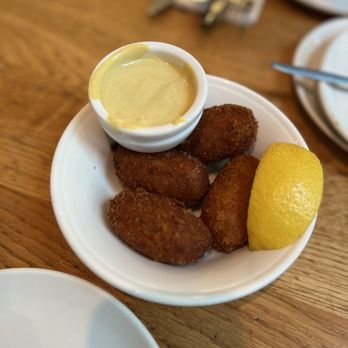The Seafood Bar - Dutch shrimp croquettes (~€14) + extra croquette (~€3) - Seafood Near Me - Amsterdam, New Hampshire