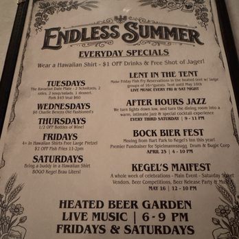 Kegel's Inn - Their events and specials - German Near Me - West Allis, Wisconsin