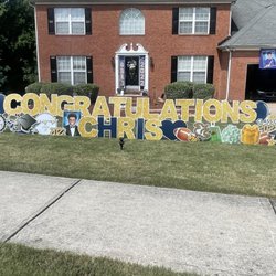 Print, Signs and More - The graduation sign that was purchased through this company.