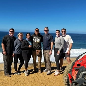 Cactus Tours - Group photo by the ocean with our guide Leon! - Tours Near Me - Cabo San Lucas, BCS
