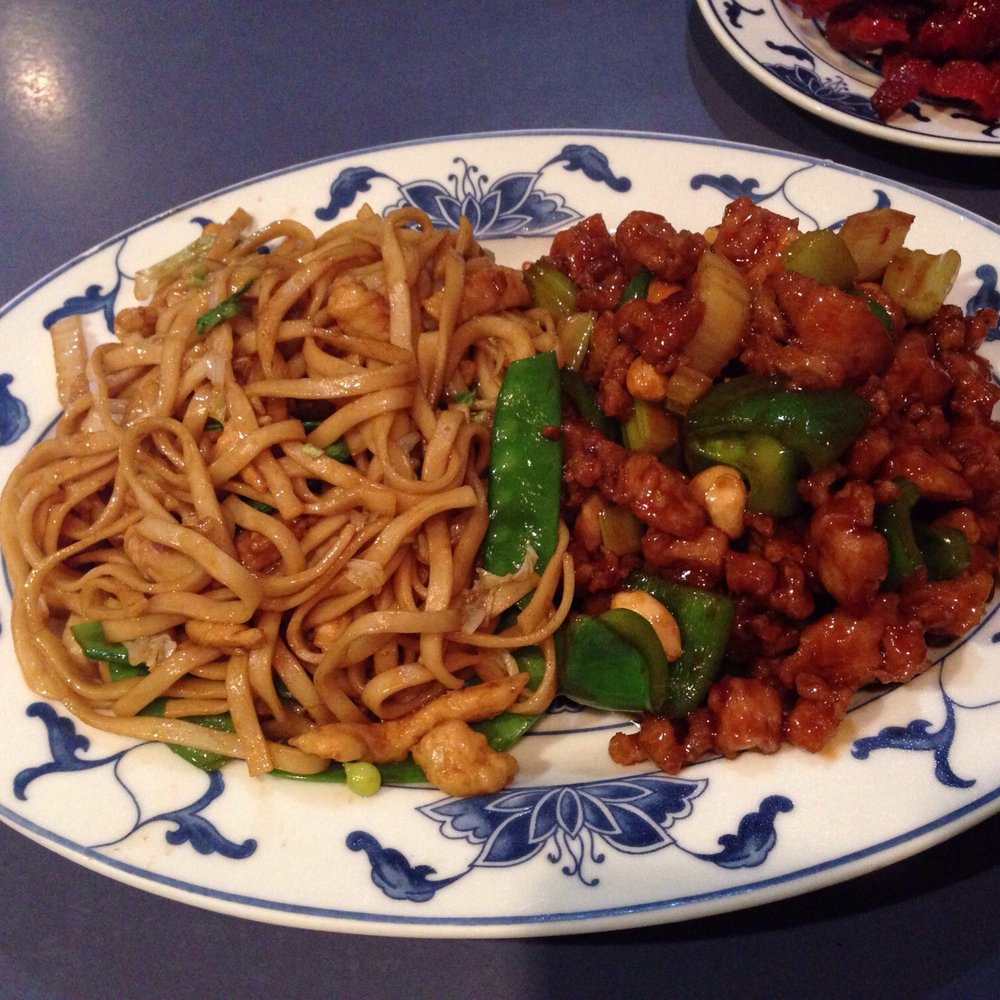 Peanut chicken with chicken lo mein Peanut chicken with chicken lo mein