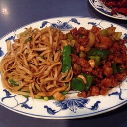 Peanut chicken with chicken lo mein Peanut chicken with chicken lo mein