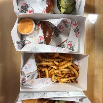 Monroe's Hot Chicken - 2 chicken sandwiches and 3 piece hot chicken tenders w seasoned fries plus their dont get lost in the sauce. - Chicken Shop Near Me - Phoenix, Arizona