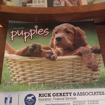 Gerety Insurance - Annual Puppy Calendar - Insurance Near Me - Bel Air, Maryland