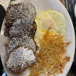 Chaf In Restaurant - Cinnamon French toast eggs and hash browns