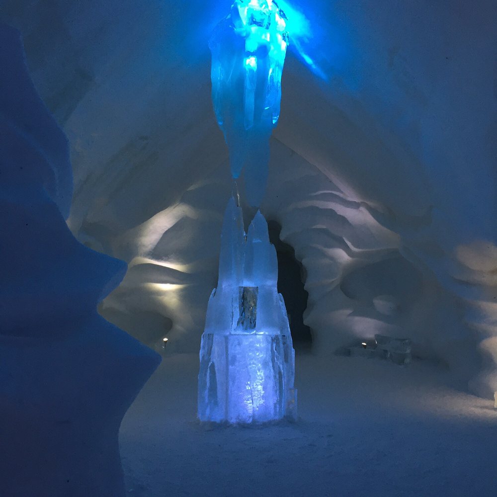 Hôtel de Glace - Main hall in the ice hotel - Hotels Near Me - Quebec City, Quebec Hôtel de Glace - Main hall in the ice hotel - Hotels Near Me - Quebec City, Quebec