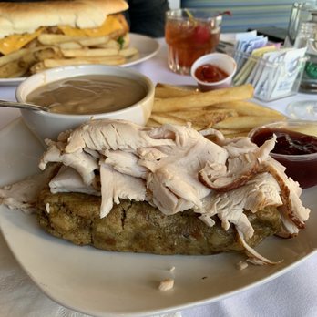 Chef Dato's Table - Turkey on Stuffing Bread, with gravy and cranberry jelly - New American Near Me - Latrobe, Pennsylvania