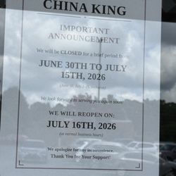 Closed until the 16th Jul