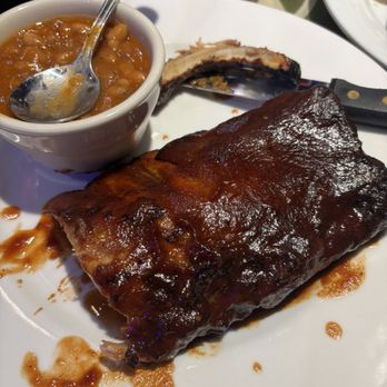 Darryl's Wood Fired Grill - Baked beans and a half a rack of delicious ribs - New American Near Me - Greensboro, North Carolina Darryl's Wood Fired Grill - Baked beans and a half a rack of delicious ribs - New American Near Me - Greensboro, North Carolina
