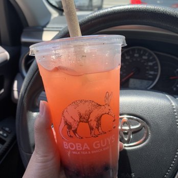 Boba Guys - San Ramon - Strawberry tea fresca with boba - Bubble Tea Near Me - San Ramon, California