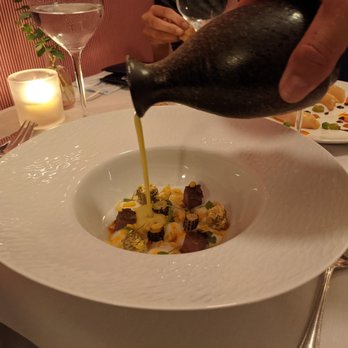 Daniel - iowa corn soup. nice presentation, great flavor. winner of the first round. - French Near Me - New York, New York Daniel - iowa corn soup. nice presentation, great flavor. winner of the first round. - French Near Me - New York, New York