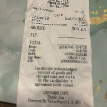 Dragon Ball Restaurant & Lounge - Receipt for meal - Chinese Near Me - Sumner, Washington Dragon Ball Restaurant & Lounge - Receipt for meal - Chinese Near Me - Sumner, Washington