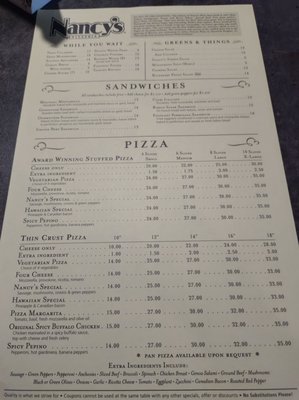 Menu photo 4 Nancy's Pizza Niles, IL Menu photo 4 Nancy's Pizza Niles, IL