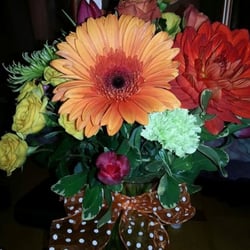 Huffman Floral - What was delivered after speaking to the florist that they did not have all the blooms for the bouquet I ordered online
