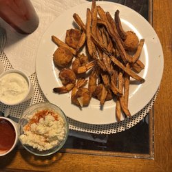 S. & D. Oyster Company - fried shrimp. best anywhere. perfect cole slaw, fresh french fried.