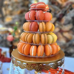 Wedding macaron tower.