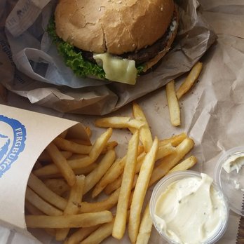 Fergburger - Fries and a fergburger with cheese huge size and can be shared! - Burgers Near Me - Queenstown, OTA Fergburger - Fries and a fergburger with cheese huge size and can be shared! - Burgers Near Me - Queenstown, OTA
