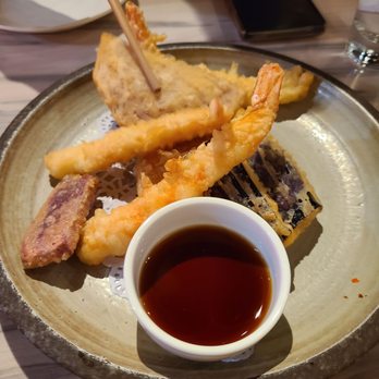 Nozomi - Small shrimp tempura. Lightly battered and perfectly fried: eggplant, squash, taro. Yam. Ube. Shrimp. - Sushi Bars Near Me - Denver, Colorado