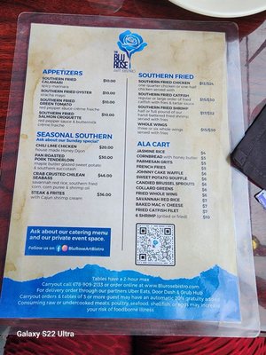 Menu photo 3 Blu Rose Art Bistro Douglasville, GA