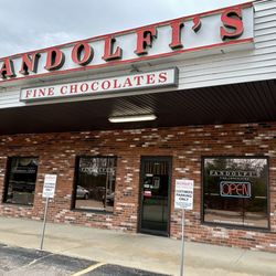 Pandolfi's Fine Chocolates - Storefront with ample on site parking.