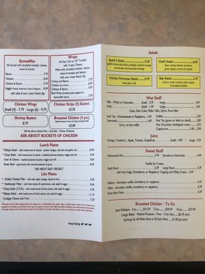 Menu photo 2 Sparks Grill Montello, WI