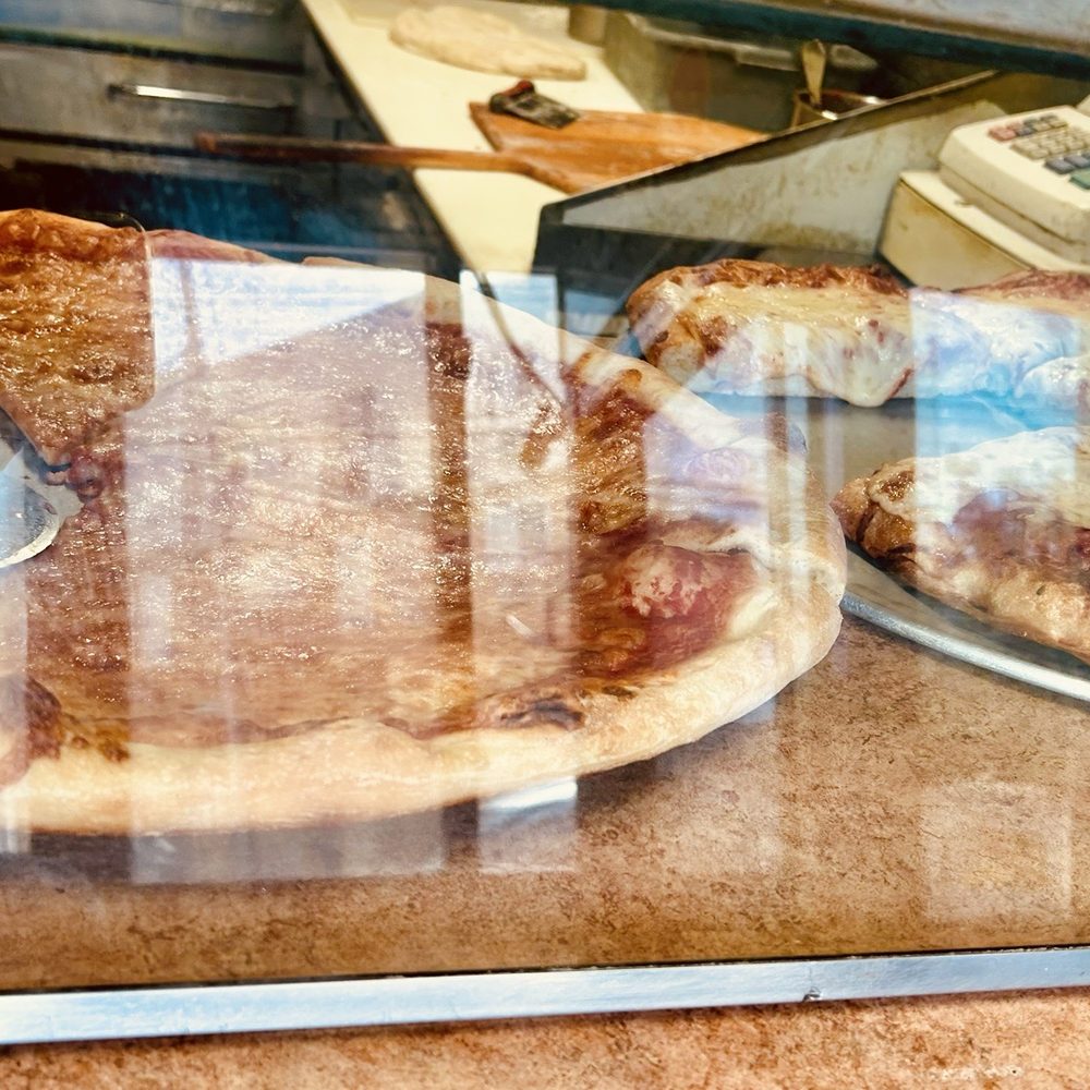 Capri Pizza - 7/5/25 - left - regular pizza, right Sicilian - Pizza Near Me - Yonkers, New York