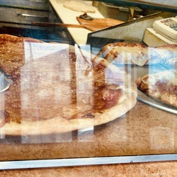 Capri Pizza - 7/5/25 - left - regular pizza, right Sicilian - Pizza Near Me - Yonkers, New York
