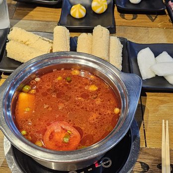 Legend Hotpot & Grill - I got the Tomato Hot Pot base which is my favorite - Hot Pot Near Me - Newark, California