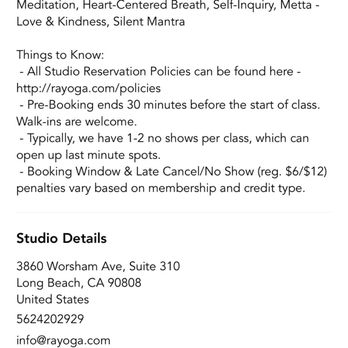 Ra Yoga - Long Beach - Where does it say you can't attend after 5 mins???? - Yoga Near Me - Long Beach, California Ra Yoga - Long Beach - Where does it say you can't attend after 5 mins???? - Yoga Near Me - Long Beach, California
