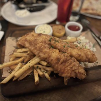 The Dearborn - Fish & Chips "Traditional" Icelandic Cod. This was delicious - New American Near Me - Chicago, Illinois