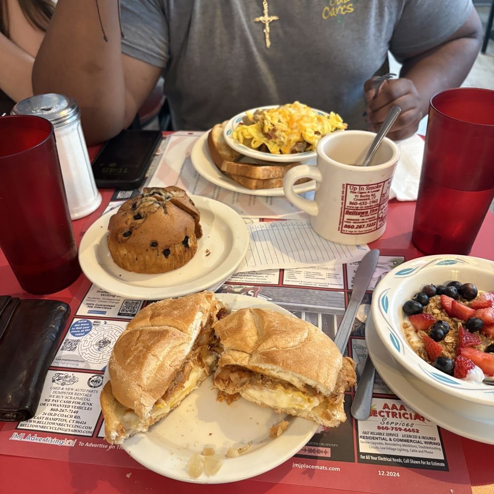 Bowl Of Fruit Fresh Baked Muffin Egg Sandwich Bowl Of Fruit Fresh Baked Muffin Egg Sandwich
