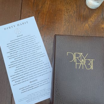 Dirty Habit - Menu - New American Near Me - San Francisco, California Dirty Habit - Menu - New American Near Me - San Francisco, California