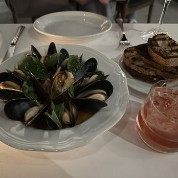 Love, Pomelo - Mussels & house Negroni - Seafood Near Me - Baltimore, Maryland