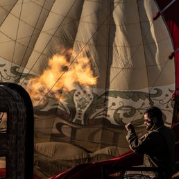 Prepping the balloon